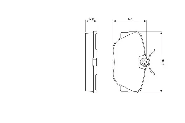 Handler.Part Brake pad set, disc brake Bosch 0986491730 7