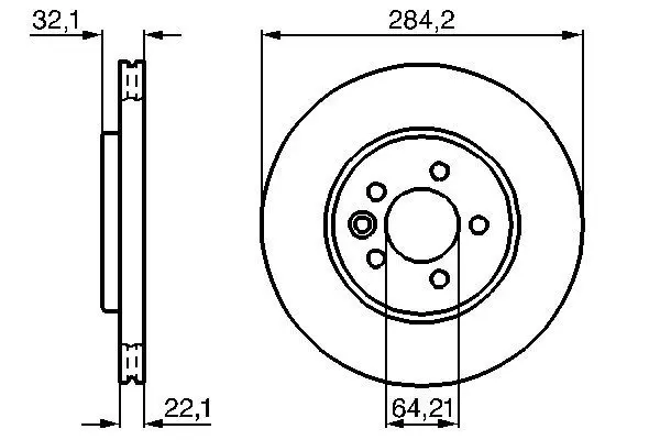 Handler.Part Brake disc Bosch 0986478314 5