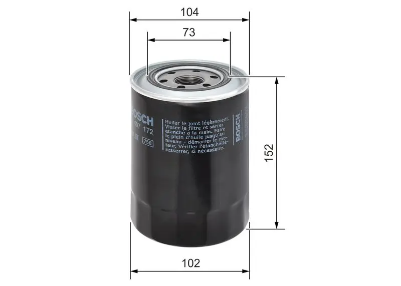 Handler.Part Oil filter Bosch F026407172 5