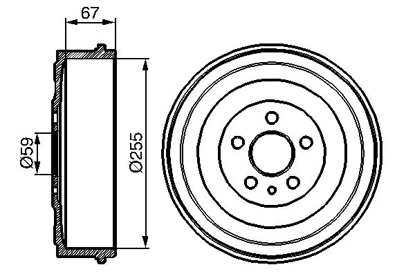 Handler.Part Brake drum Bosch 0986477144 1