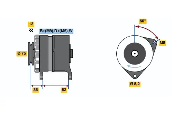 Handler.Part Alternator Bosch 0120469781 1