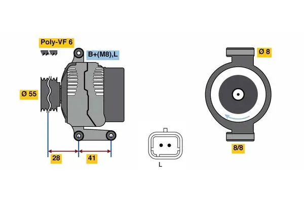 Handler.Part Alternator Bosch 0986080930 1