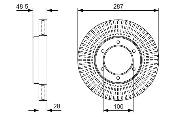 Handler.Part Brake disc Bosch 0986479U90 1