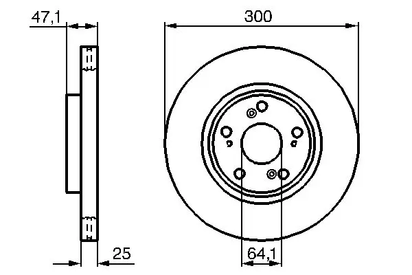 Handler.Part Brake disc Bosch 0986479227 5