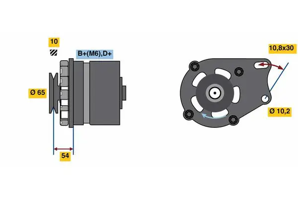 Handler.Part Alternator Bosch 0986032340 1