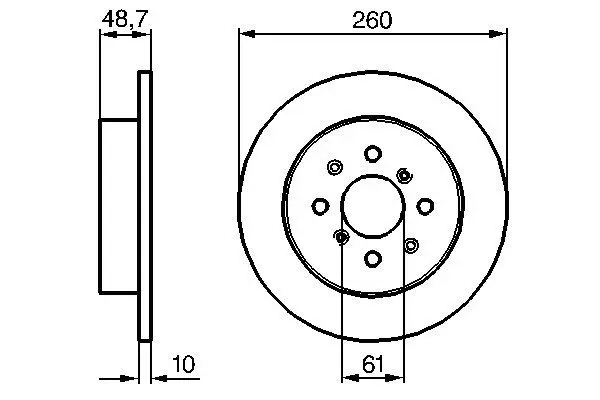 Handler.Part Brake disc Bosch 0986479014 5