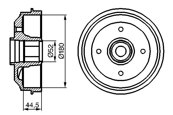 Handler.Part Brake drum Bosch 0986477113 1