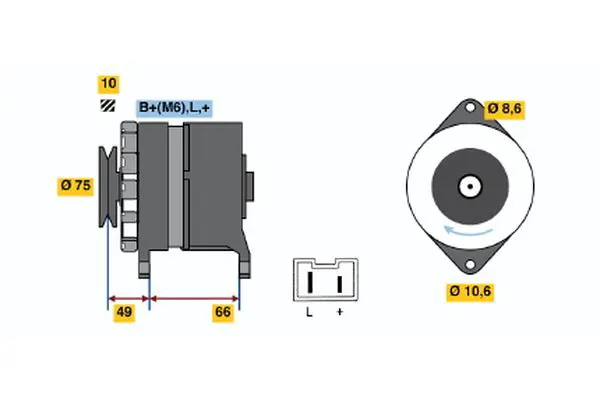 Handler.Part Alternator Bosch 0986034851 1