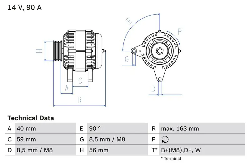 Handler.Part Alternator Bosch 0986040940 1