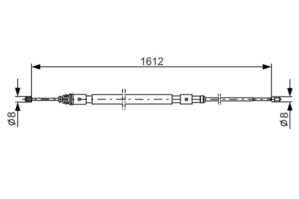 Handler.Part Cable, parking brake Bosch 1987477822 1