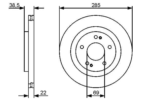 Handler.Part Brake disc Bosch 0986479470 5