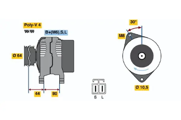 Handler.Part Alternator Bosch 0986042941 1