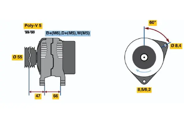 Handler.Part Alternator Bosch 0986044741 1