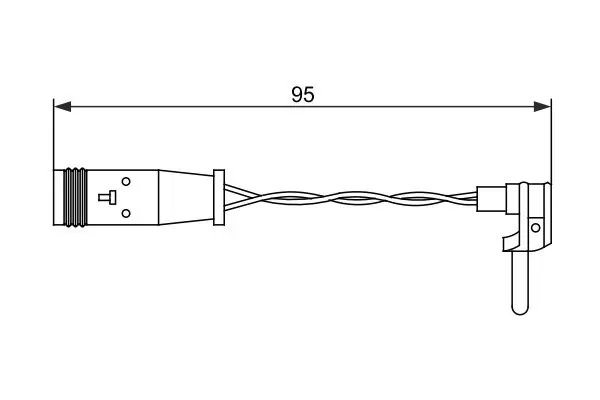 Handler.Part Warning contact, brake pad wear Bosch 1987473070 5