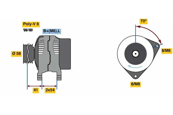 Handler.Part Alternator Bosch 0986080340 1