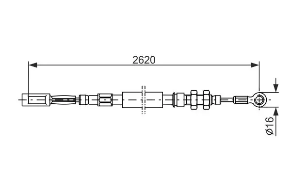 Handler.Part Cable, parking brake Bosch 1987477421 1