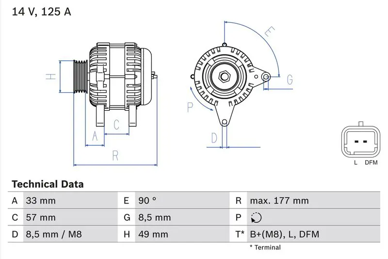 Handler.Part Alternator Bosch 0986080270 1