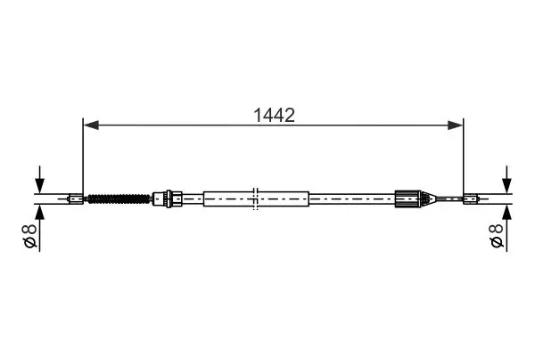 Handler.Part Cable, parking brake Bosch 1987477643 5