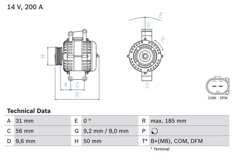 Handler.Part Alternator Bosch 0986048550 1