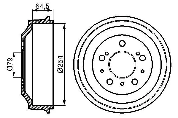 Handler.Part Brake drum Bosch 0986477098 1