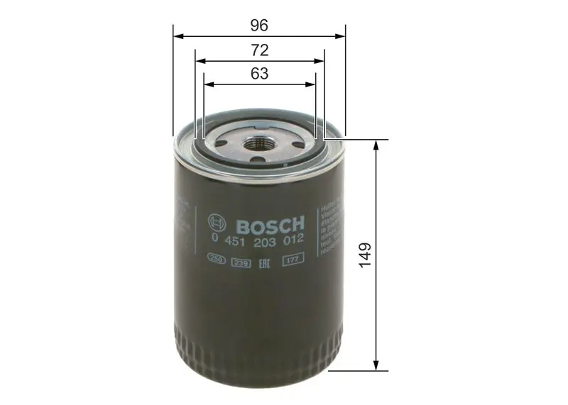 Handler.Part Oil filter Bosch 0451203012 5