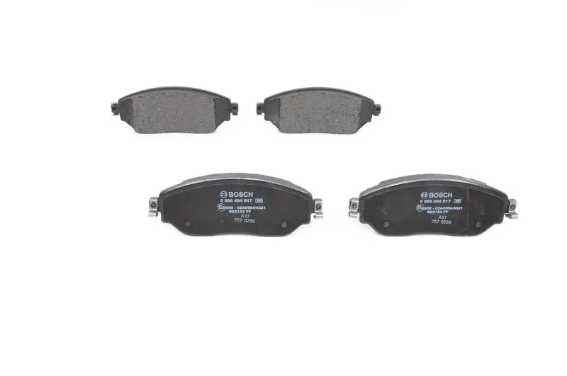 Handler.Part Brake pad set, disc brake Bosch 0986494817 1