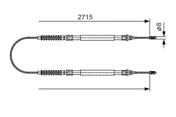 Handler.Part Cable, parking brake Bosch 1987482003 1