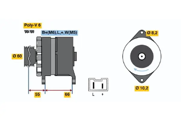 Handler.Part Alternator Bosch 0986039961 1