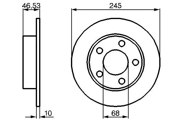 Handler.Part Brake disc Bosch 0986478315 1