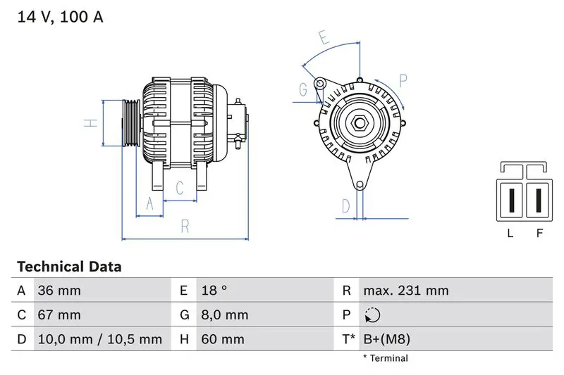 Handler.Part Alternator Bosch 0986048320 1