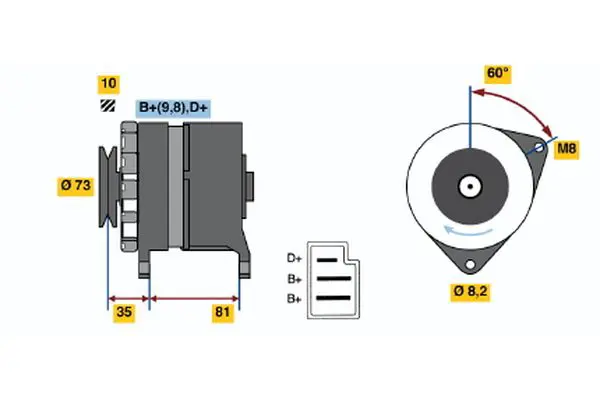 Handler.Part Alternator Bosch 9120144290 1