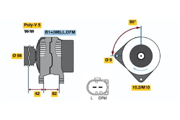 Handler.Part Alternator Bosch 0124315010 3