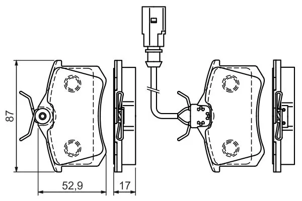 Handler.Part Brake pad set, disc brake Bosch 0986494025 5