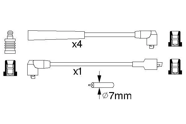 Handler.Part Ignition cable kit Bosch 0986356812 5