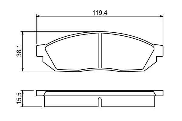 Handler.Part Brake pad set, disc brake Bosch 0986494208 5