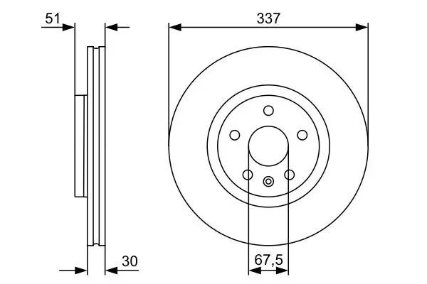 Handler.Part Brake disc Bosch 0986479545 5