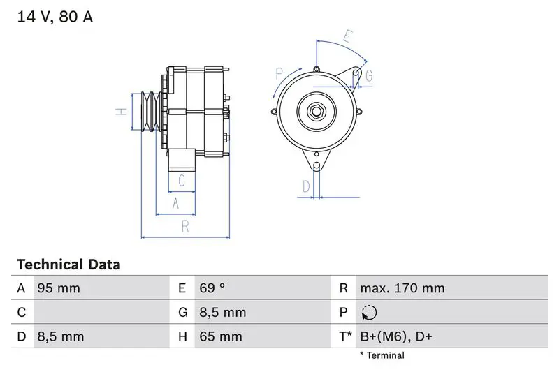 Handler.Part Alternator Bosch 0986034710 1