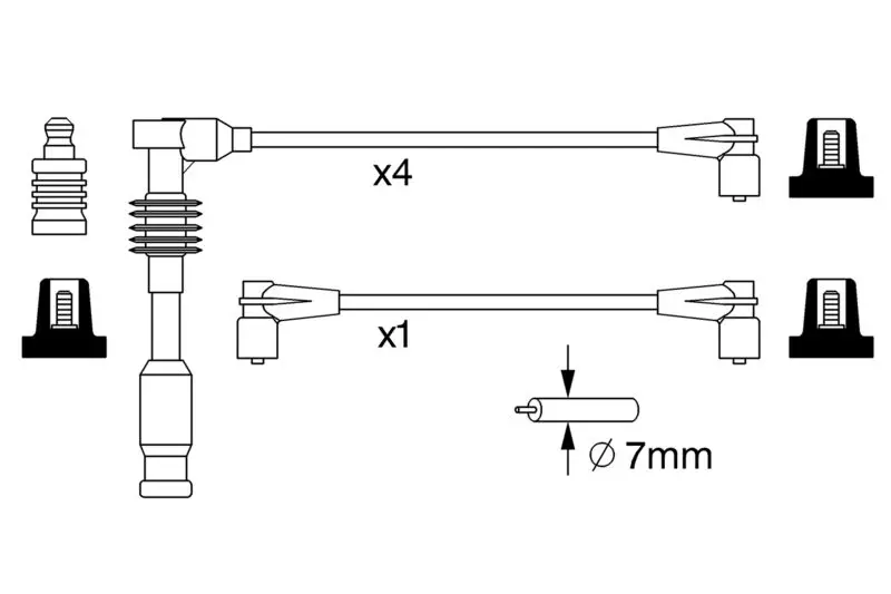 Handler.Part Ignition cable kit Bosch 0986357227 5