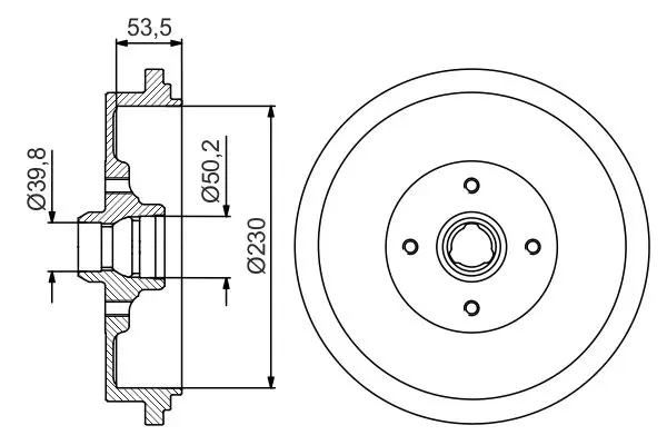 Handler.Part Brake drum Bosch 0986477257 1