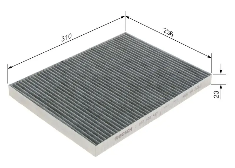 Handler.Part Filter, interior air Bosch 1987432497 5