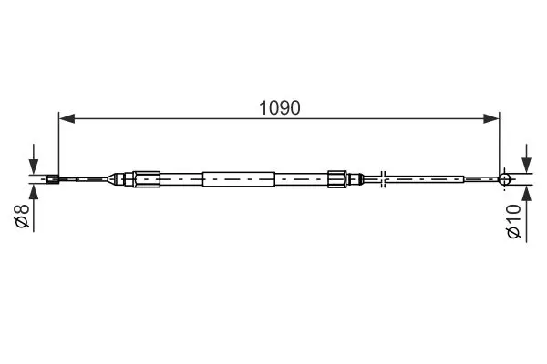 Handler.Part Cable, parking brake Bosch 1987477949 1