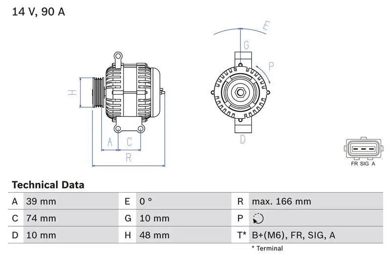 Handler.Part Alternator Bosch 0986049980 1