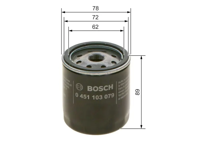 Handler.Part Oil filter Bosch 0451103079 5