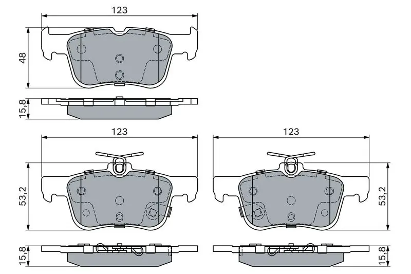 Handler.Part Brake pad set, disc brake Bosch 0986494839 7