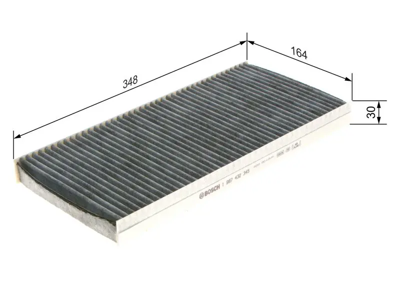 Handler.Part Filter, interior air Bosch 1987432345 5