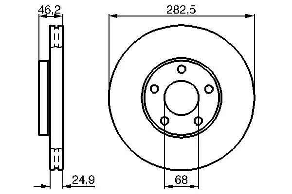 Handler.Part Brake disc Bosch 0986478872 5