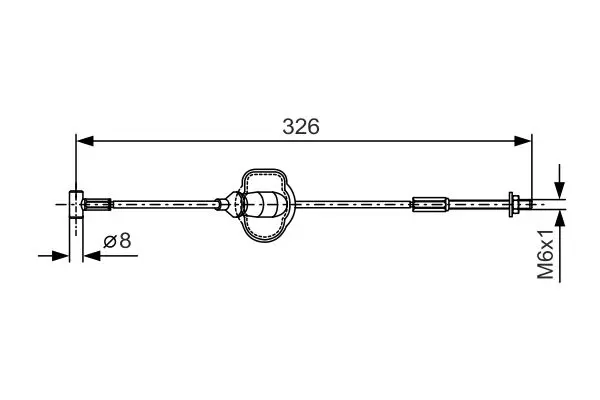 Handler.Part Cable, parking brake Bosch 1987477929 1