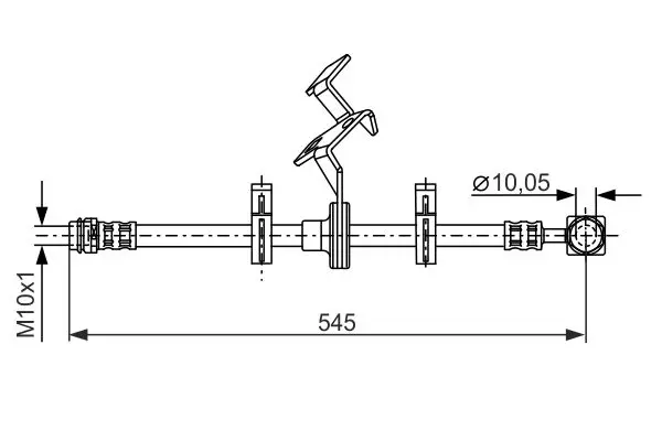 Handler.Part Brake hose Bosch 1987481077 1