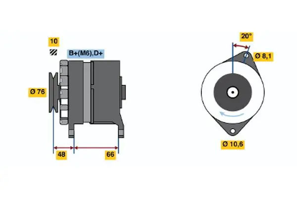 Handler.Part Alternator Bosch 0986031740 1