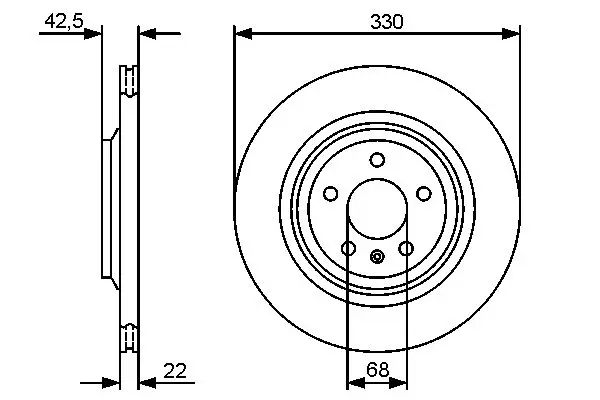 Handler.Part Brake disc Bosch 0986479457 5